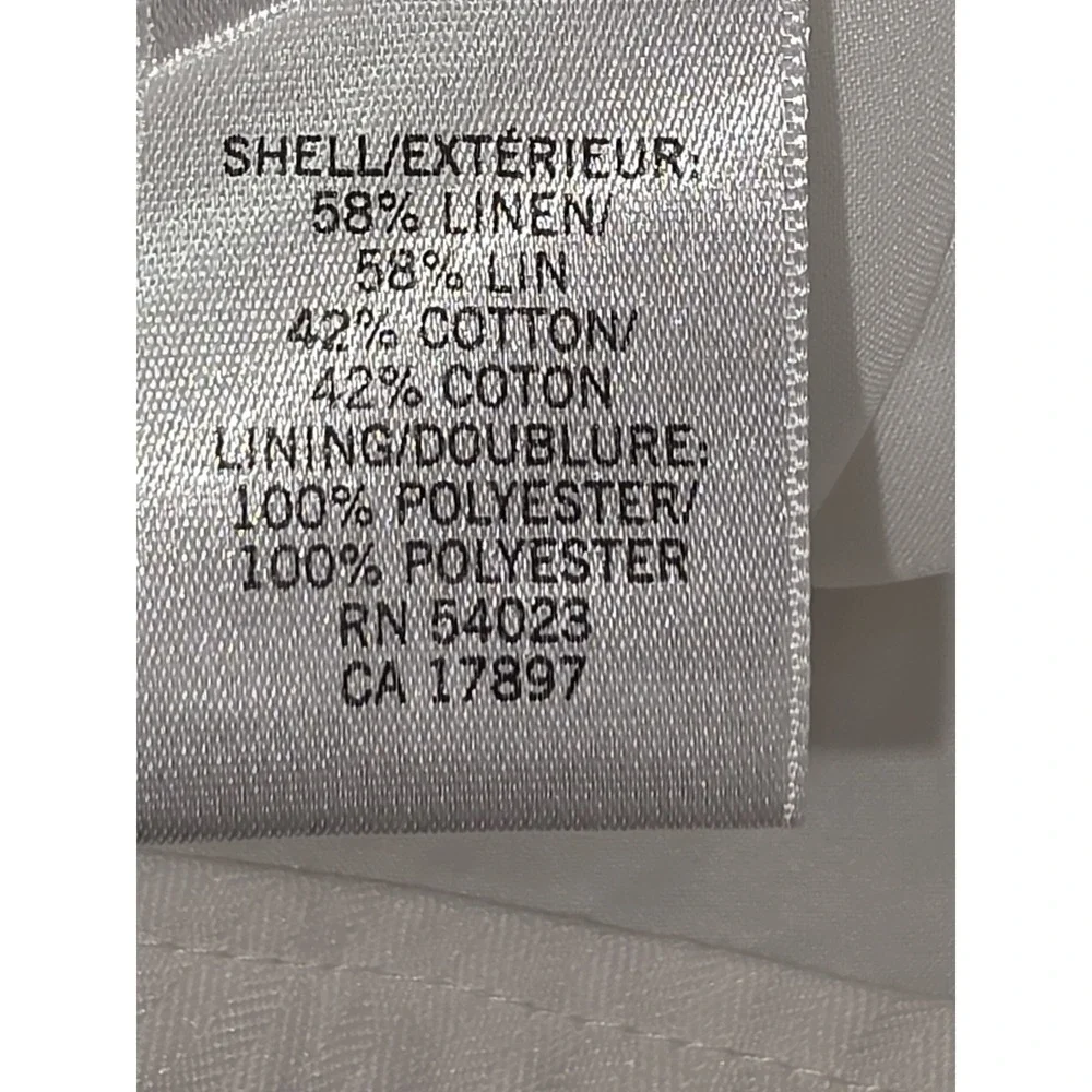BANANA REPUBLIC Logan Womens White Linen Blend Pants sz.10